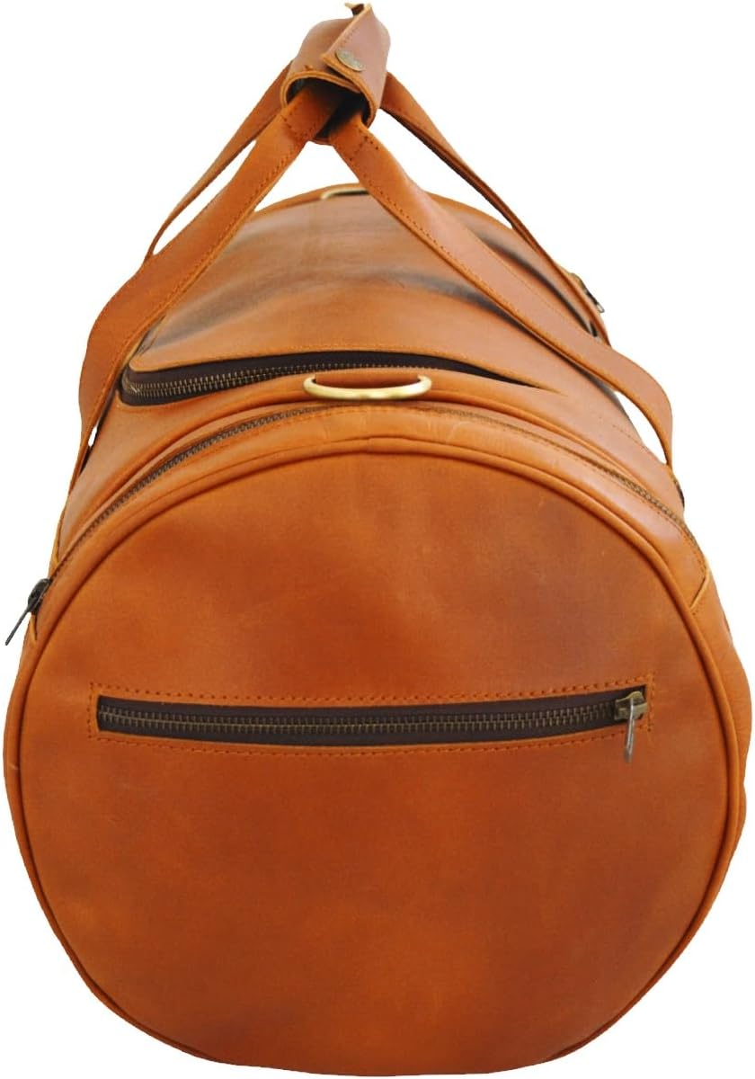 22-Inch Genuine Leather Duffle Bag – Handmade Travel, Gym & Weekender Bag for Men & Women